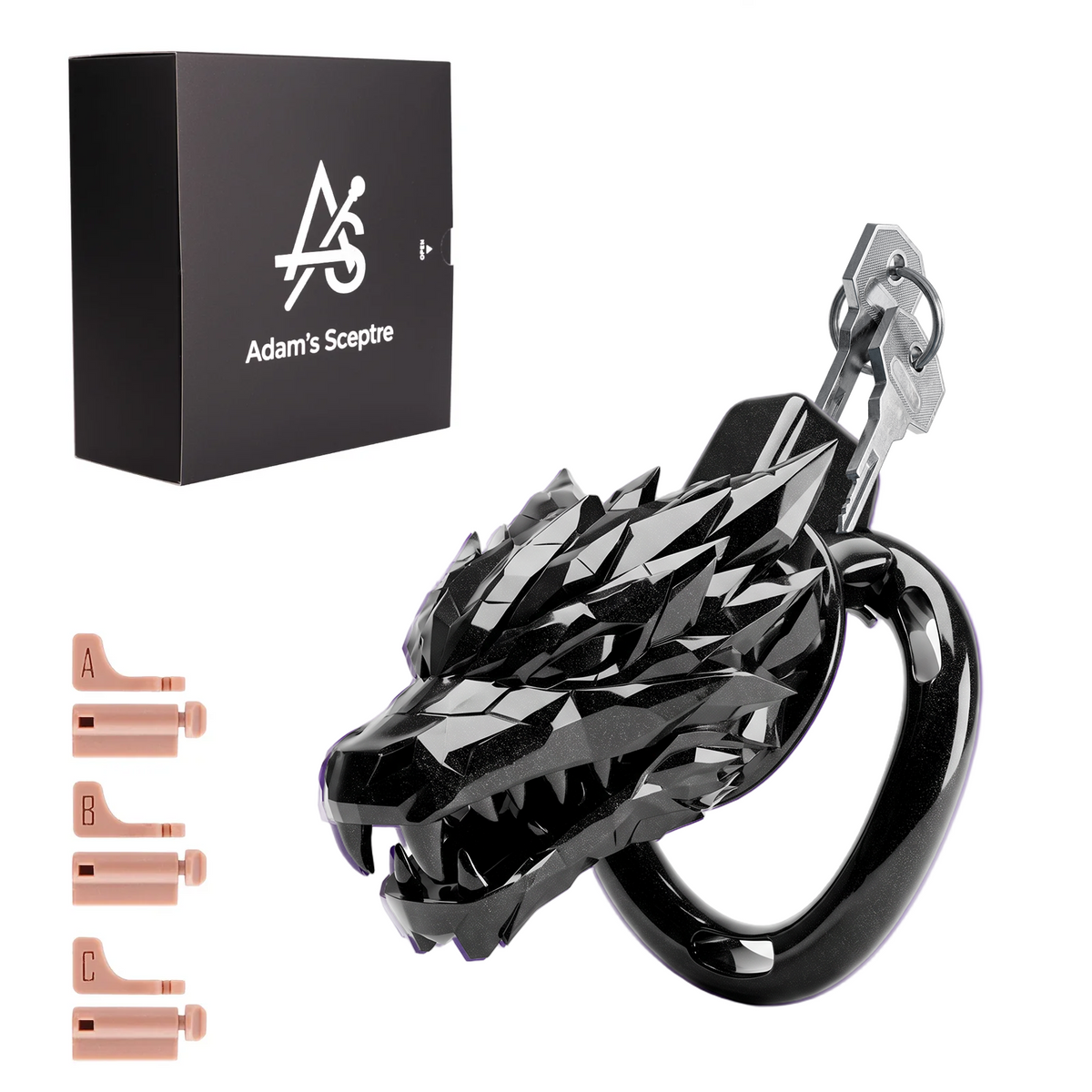 Starborn Dragon Chastity Cage Starlight Black (Midi)