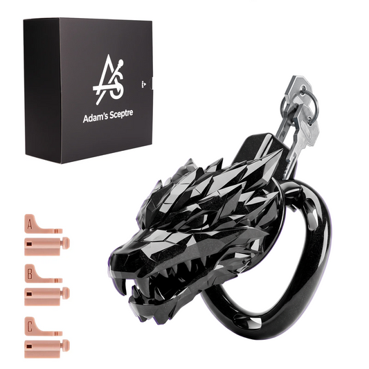 Starborn Dragon Chastity Cage Starlight Black (Midi)