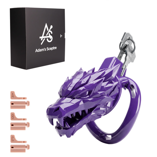Starborn Dragon Chastity Cage Starlight Purple (Midi)