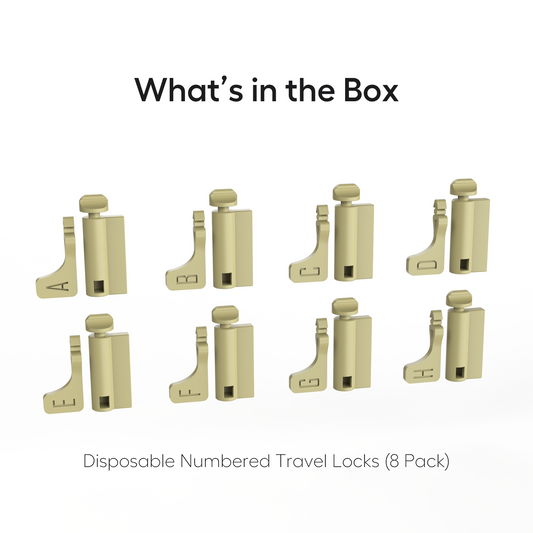 Disposable Numbered Travel Locks (8 Pack)