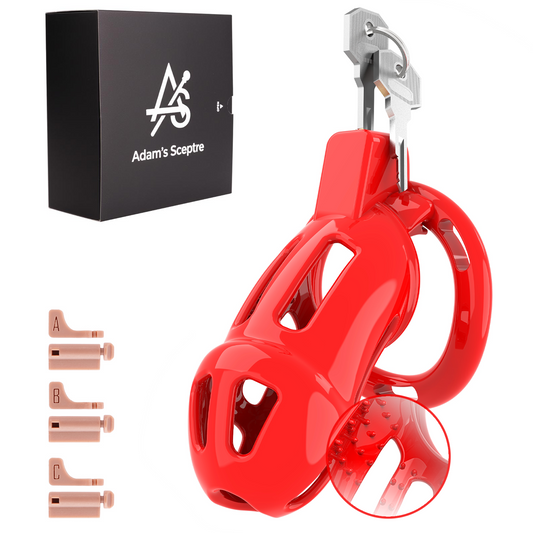 Thorn Chastity Cage Red 3.86″ L