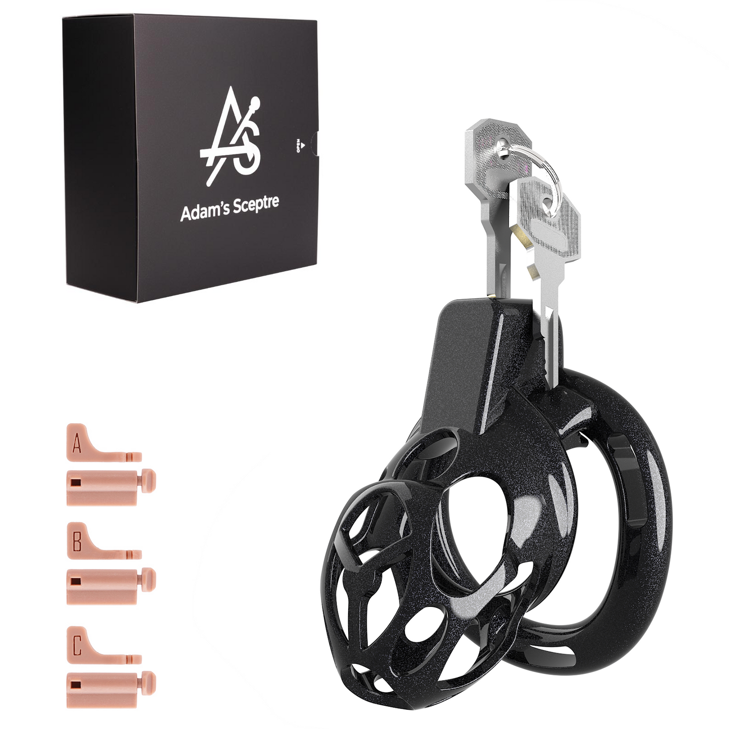 Xeno Chastity Cage Starlight Black 2.64″ S