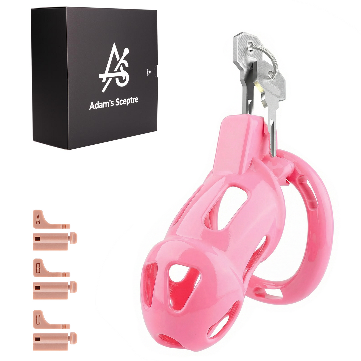 Dispositif de chasteté masculin COVENANT rose bonbon M