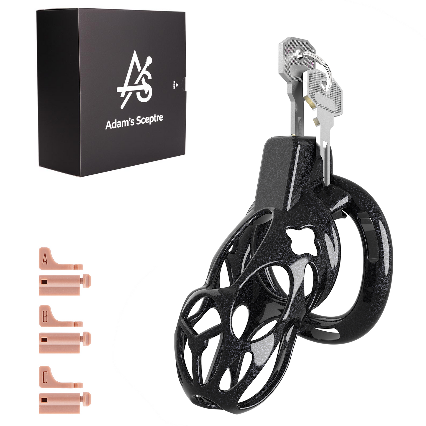 Xeno Chastity Cage Starlight Black 3.43″ M