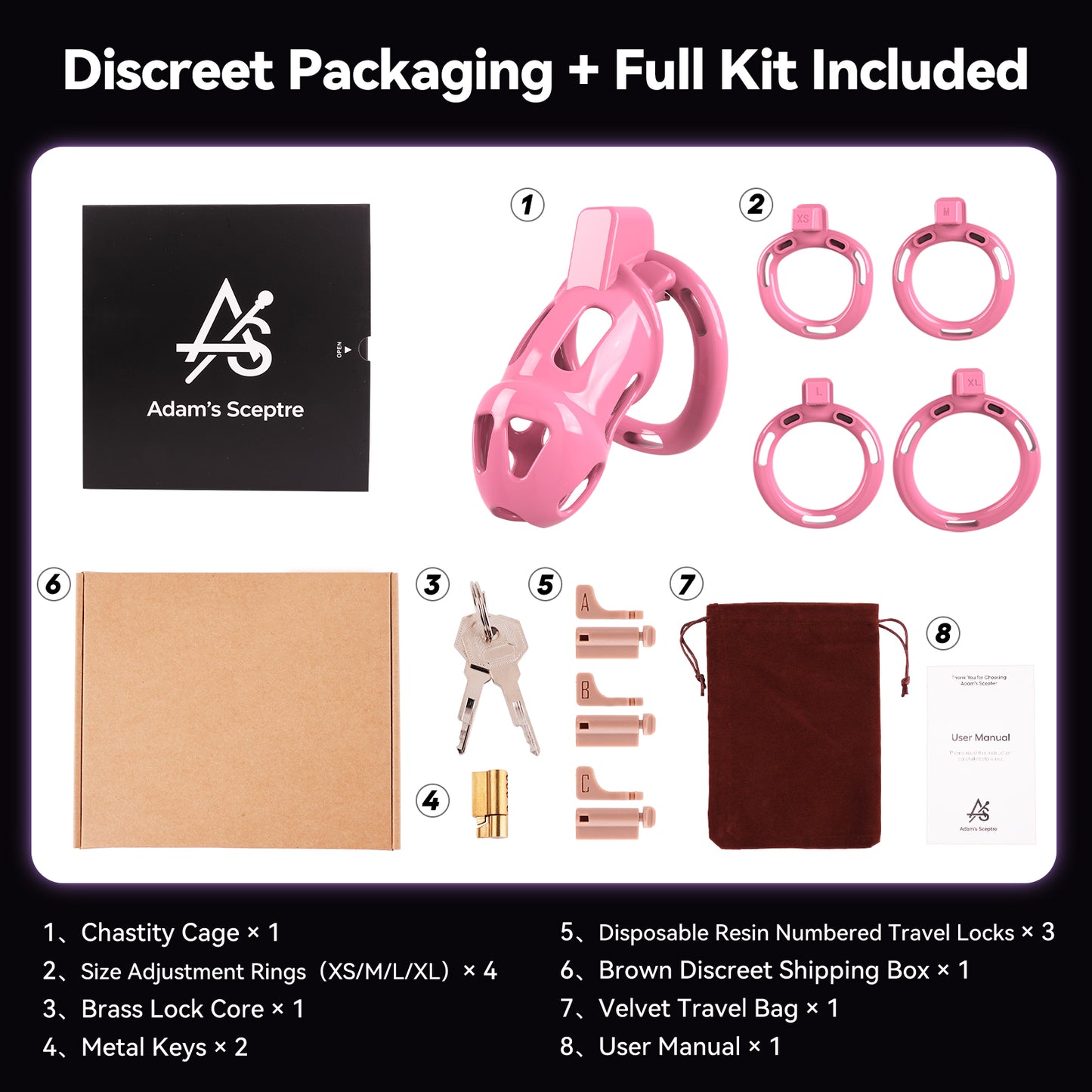 Covenant Chastity Cage Candy Pink (M)