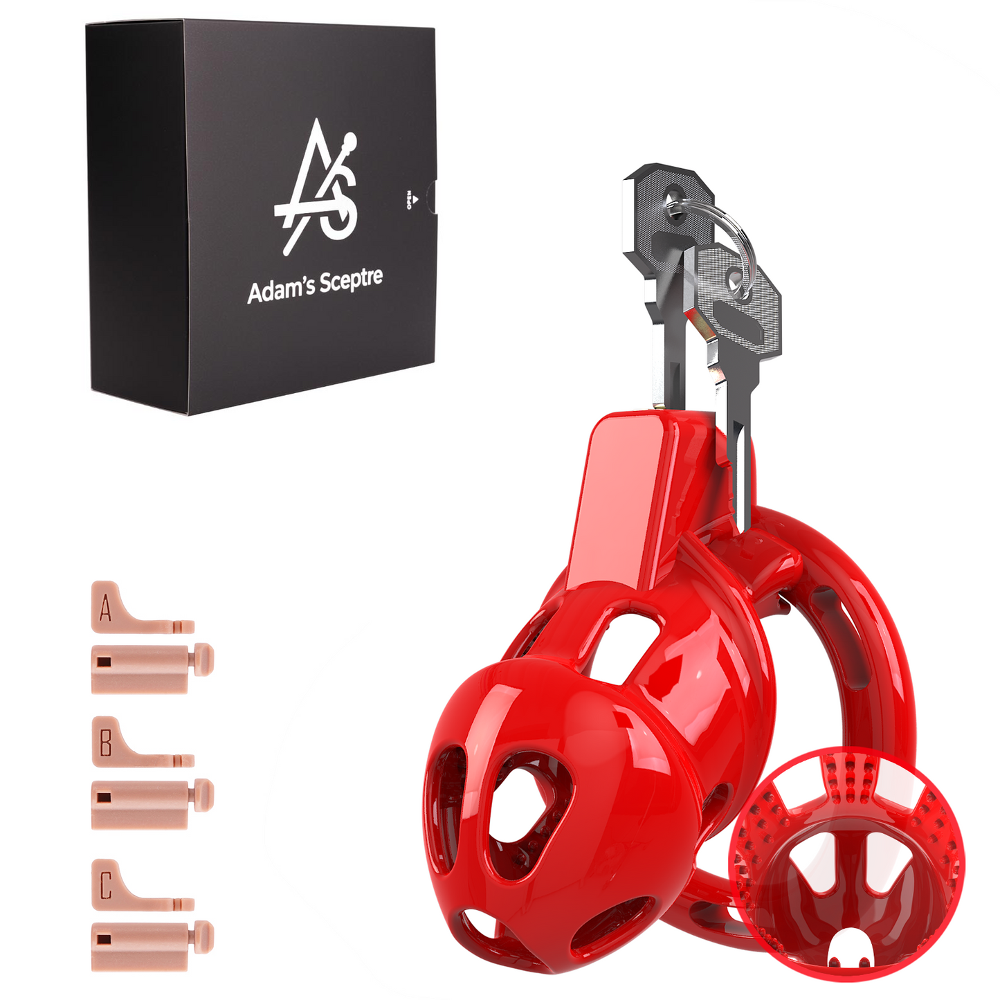 Thorn Chastity Cage  Red (S)