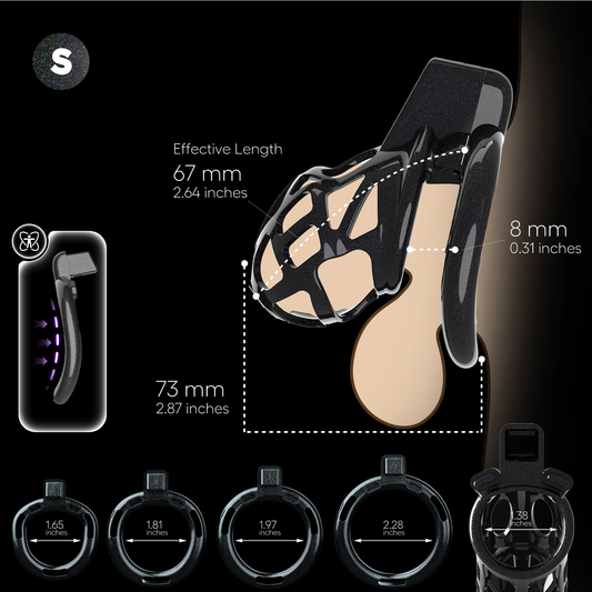 Sigil Chastity Cage Starlight Black 2.64″ S
