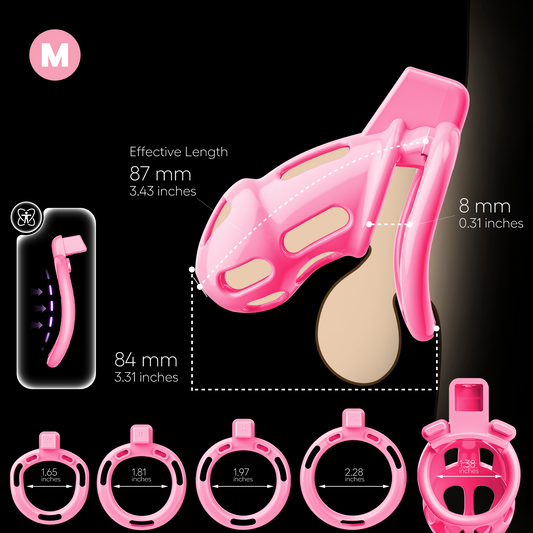 Covenant Chastity Cage Candy Pink 3.43″ M