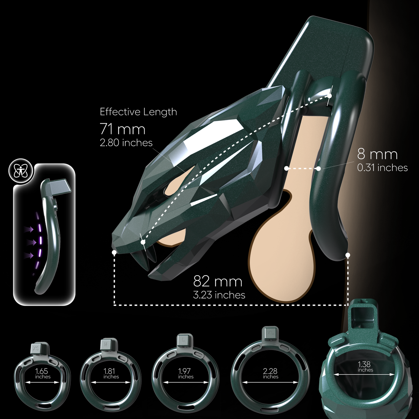 Starborn Viper Chastity Cage (Standard)