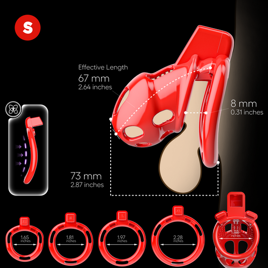 Thorn Chastity Cage  Red 2.64″ S