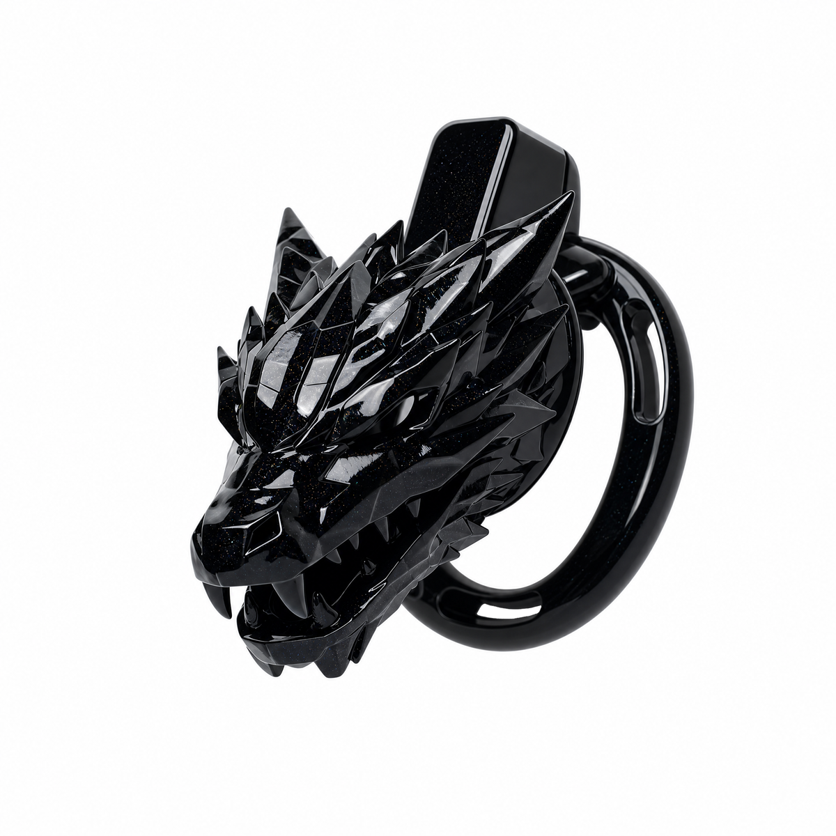 Starborn Dragon Chastity Cage Starlight Black (Midi)