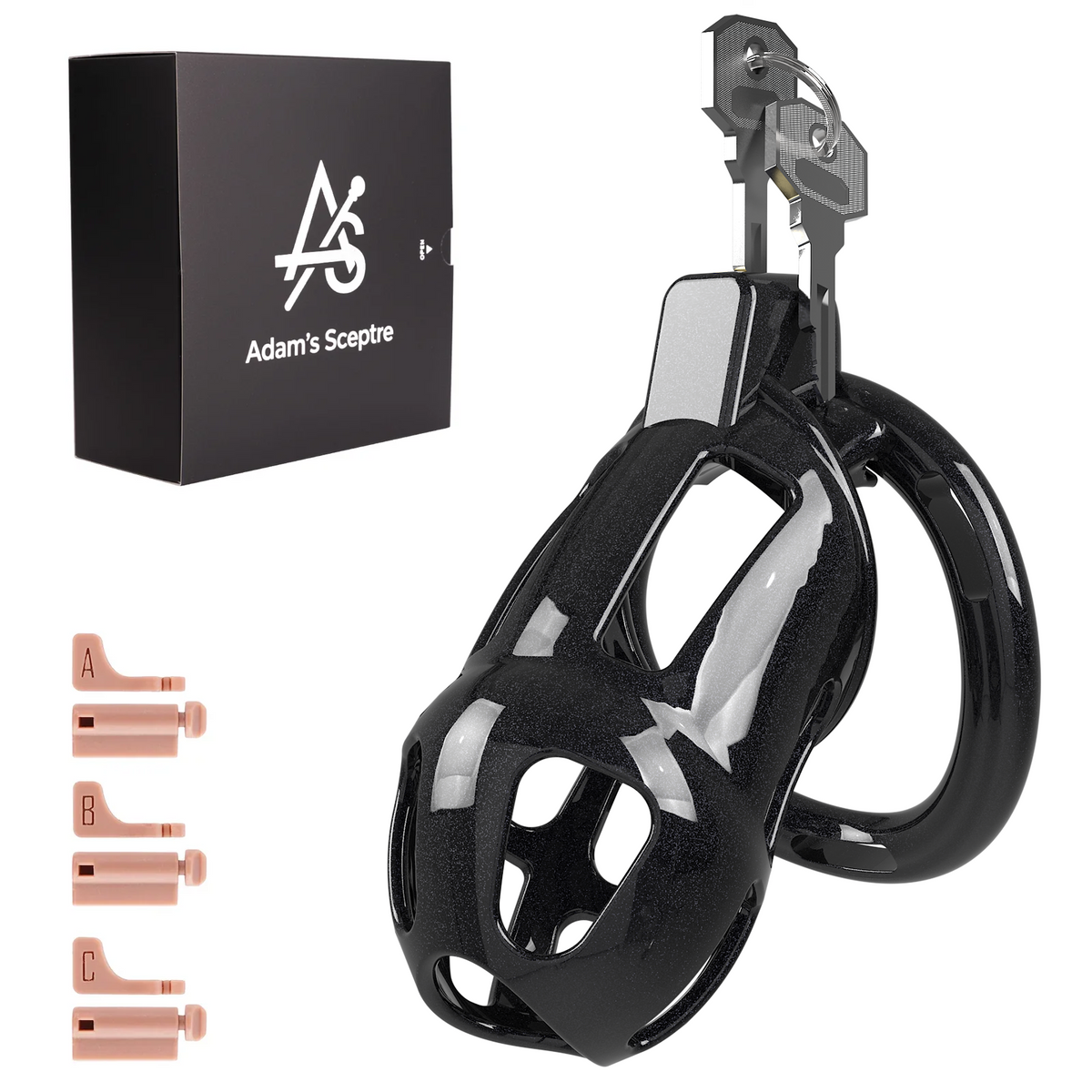 Covenant Chastity Cage Starlight Black (XL)