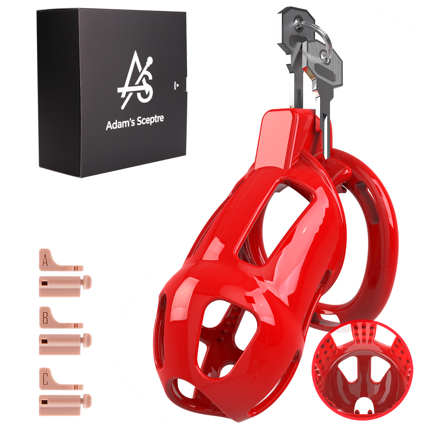Thorn Chastity Cage Red (XL)