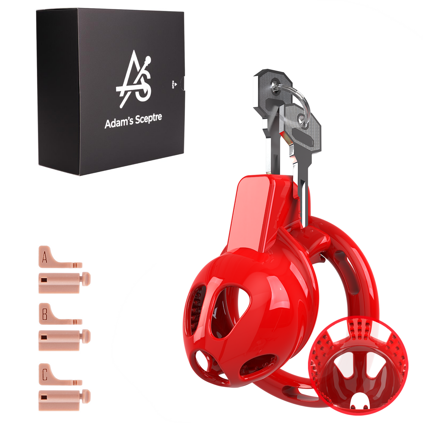 Thorn Chastity Cage  Red (XS)