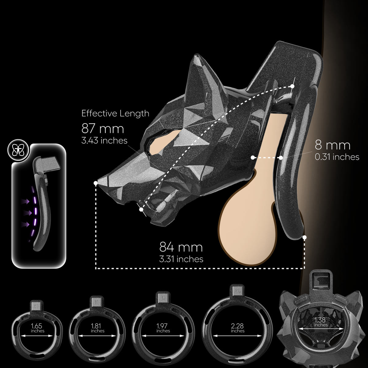 Starborn Wolf Chastity Cage (Standard)